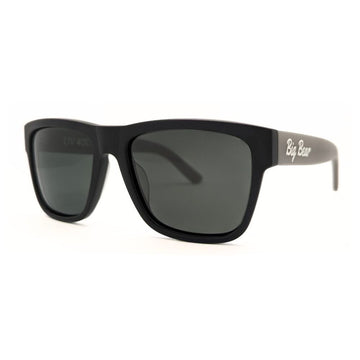Matte Finish Translucent Gray Acetate Sunglasses with Green Lenses