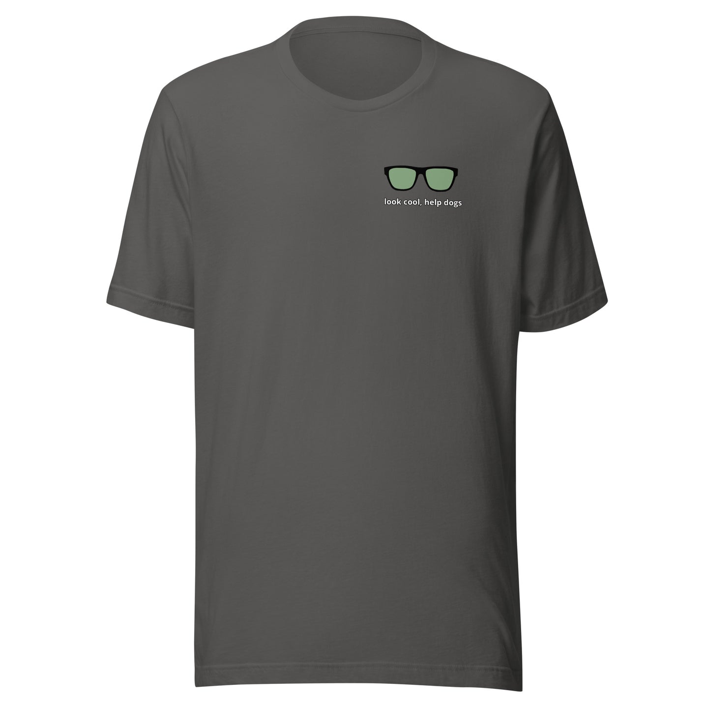 Look Cool, Help Dogs Unisex Tshirt asphalt